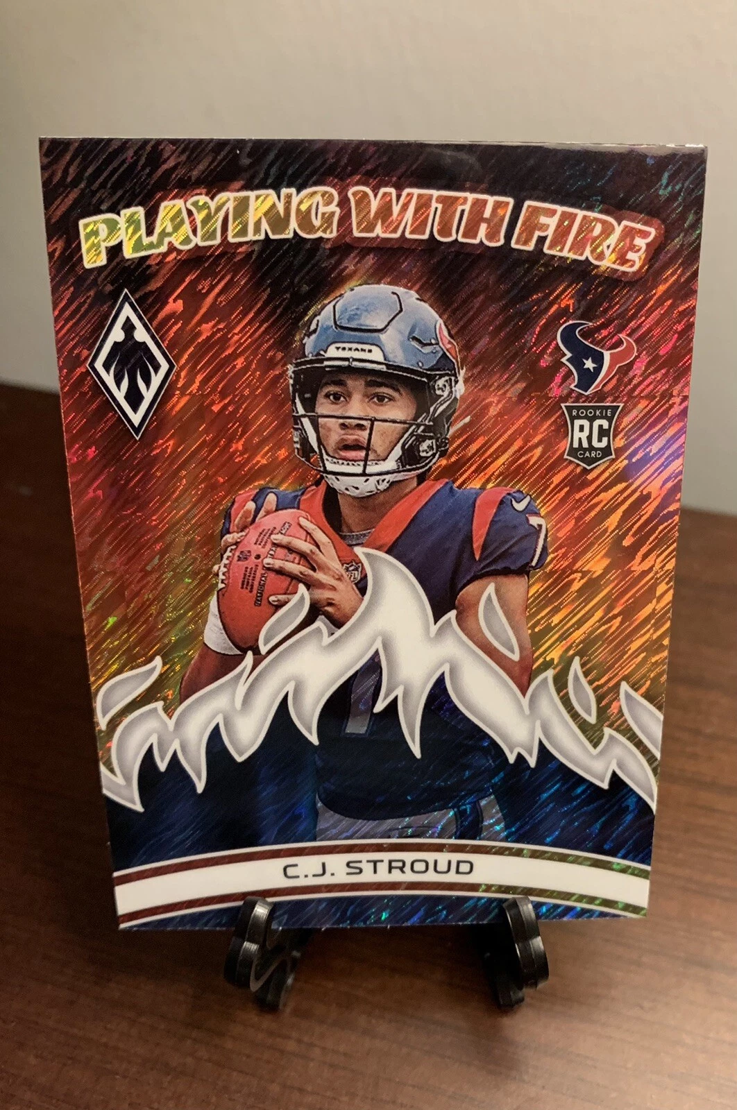 2023 Panini Phoenix CJ Stroud Playing With Fire White Shimmer SP Houston Texans