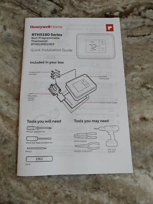 HONEYWELL NON-PROGRAMMABLE THERMOSTAT OWNER'S INSTALATION MANUAL - Imagem 1 de 3