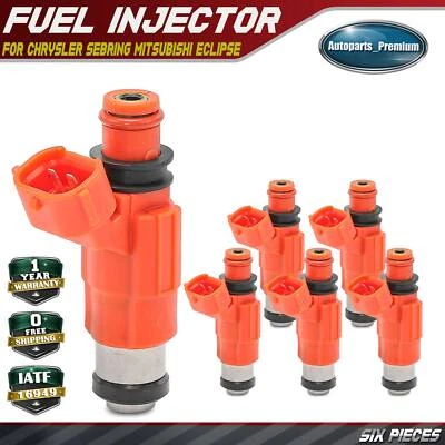 6x Inyector de combustible para Chrysler Sebring 2001-2005 Stratus Mitsubishi Eclipse 3,0 L Foto 1 de 4