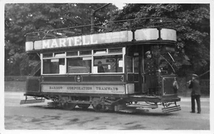 POSTAL TRANSPORTE BARROW CORPORATION TRANVÍAS ESCENA ANIMADA c 1929 - Imagen 1 de 2