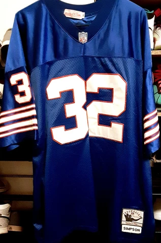 Authentic O.J Simpson Mitchell & Ness Throwback Buffalo Bills Jersey Mens 54 3xl Cover