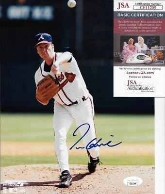 Signed Tom Glavine Atlanta Braves Hall of Famer 8x10 Photo #2 JSA Authentication - Image 1 of 4