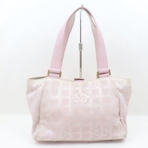 Chanel Hand Bag  Pink Nylon 1149564