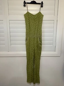 Munki Munki Green Cotton Blend Jumpsuit Pyjama Sleep Lounge Wear S 6 8 - Bild 1 von 10