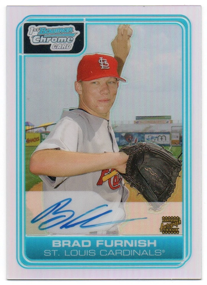 2006 Bowman Chrome Draft Draft Picks Refractors #DP79 Brad Furnish RC Auto /500 - Image 1 of 1