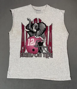 Canotta senza maniche Alabama Crimson Roll Tide 1993 vintage punto singolo XL - Foto 1 di 16