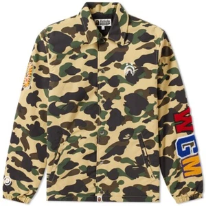 A BATHING APE MEN’S 1ST CAMO SHARK COACH JACKET SIZE LARGE BRAND NEW WITH TAGS - Picture 1 of 8