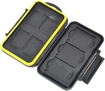 JJC Memory Card Case for 3 XQD/CFexpress B & 4 SD Cards | Water Resistant Tough - Image 1 of 4