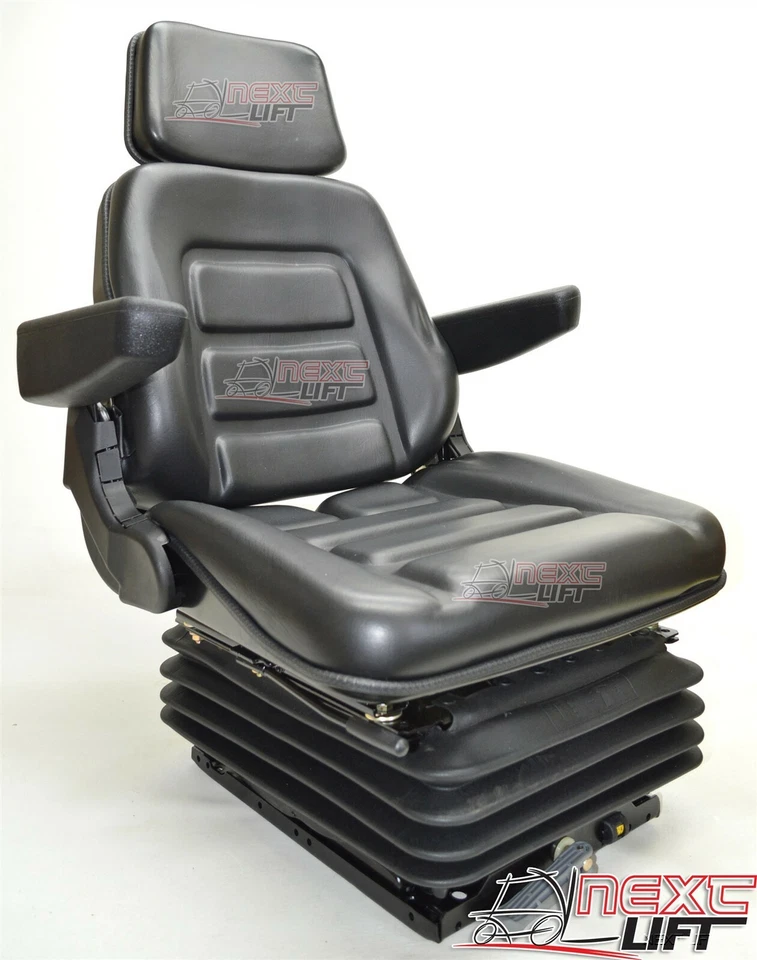 NEW SUSPENSION SEAT WITH ARMREST FITS EXCAVATOR FORKLIFT DOZER LOADER TRACTOR - Image 1 of 4