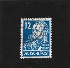 Germany Russian Zone 1948 Engels 12pf Blue Single Fine Used - Bild 1 von 2