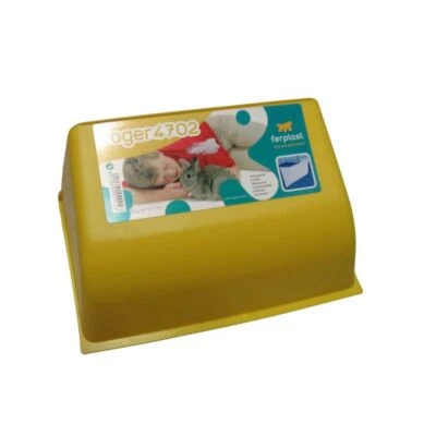 Heuraufe Salatraufe Grasraufe Futterraufe Gemüseraufe Raufe Nager Hasen Gelb - Bild 1 von 4