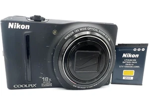 Nikon COOLPIX S9100 Black Digital Camera From Japan Tested - 1 Day Handling - Picture 1 of 16