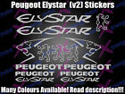 Peugeot ElyStar Decals/Stickers ALL COLOURS AVAILABLE pug elysio (v2)