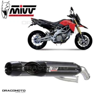 Doulbe Exhaust APRILIA DORSODURO 750 2010 2011 MIVV Suono Black — 第 1/3 张图片