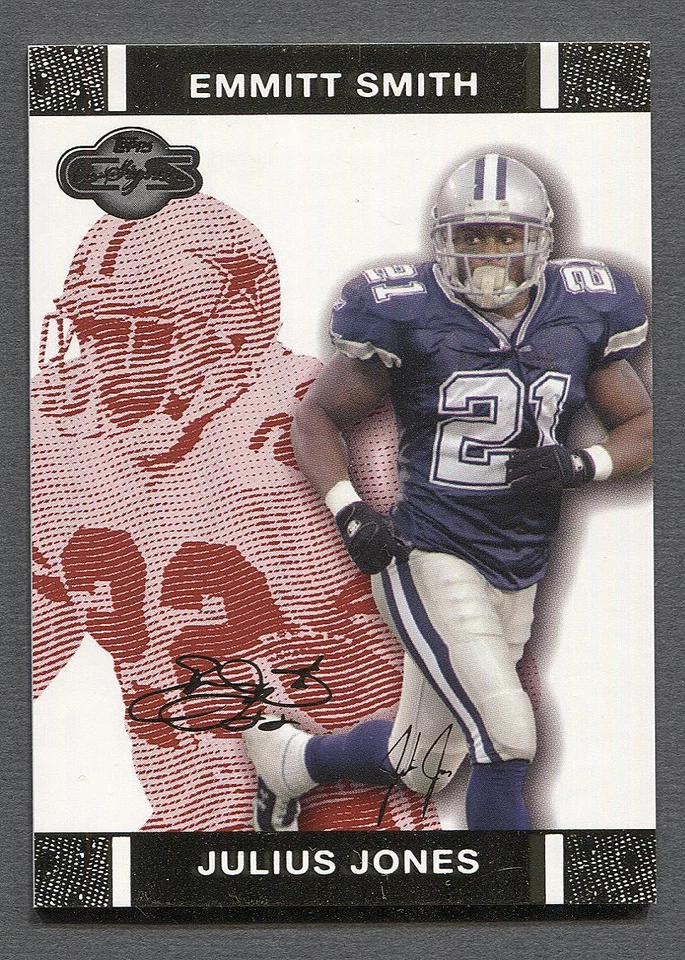 2007 Topps Co-Signers Ch Faces Gold Red #20a Julius Jones / Emmitt Smith /399 - Image 1 of 2