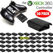 Lot 50x Battery Pack Cover Shell Case Kit for Xbox 360 Wireless Controller Black