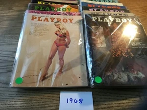 Playboy Magazine 1968 Issues. Pick the Month You Want. Hefner's Adult Nude Sex. - Imagen 1 de 1