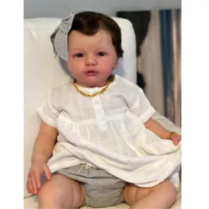 28 Zoll fertige Kleinkind Kurzhaar Puppe Reborn Baby Puppe Stoffkörper Handarbeit Geschenke - Bild 1 von 4