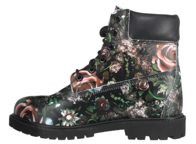 Timberland Mujer HERITAGE 6 PULGADAS IMPERMEABLE Negro Floral Cuero Elige Talla Foto 1 de 4