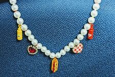 Betsey Johnson COOKOUT HOT DOG COLLAR Charm Necklace NEW Authentic!