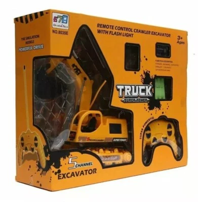 SUPER POWER RECHARGEABLE EXCAVATOR DIGGER MODEL REMOTE CONTROL R/C FLASH LIGHT - Image 1 of 4