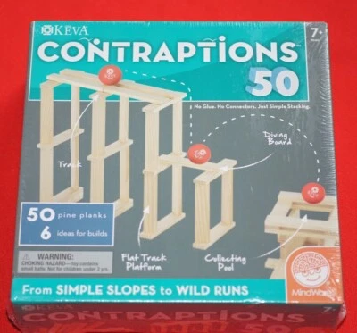 Mindware Keva Contraptions 50 pc Building Block Plank Set Brand New Sealed - Image 1 of 4