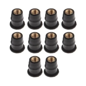 Rubber Well Nuts M5 Screen Nuts 10pc for Honda VFR800 FI 1997-2001 - Picture 1 of 1