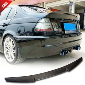 For BMW 3 Series E46 M3 Sedan 1998-2005 Carbon Fiber Rear Trunk Lip Spoiler Wing - Picture 1 of 11