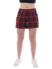 Bc Damen Shorts Kurze Hose Hot Pants Bermuda Karo Muster Rot 186654