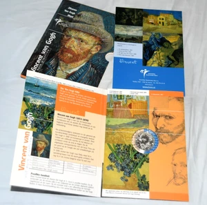 2003 Vincent Van Gogh Silver 5 Euro Proof Like Coin Netherlands - Picture 1 of 5