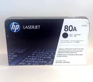Tóner genuino HP 80A NEGRO CF280A LJ Pro 400 M401 M425 caja sellada feo NUEVO - Imagen 1 de 1