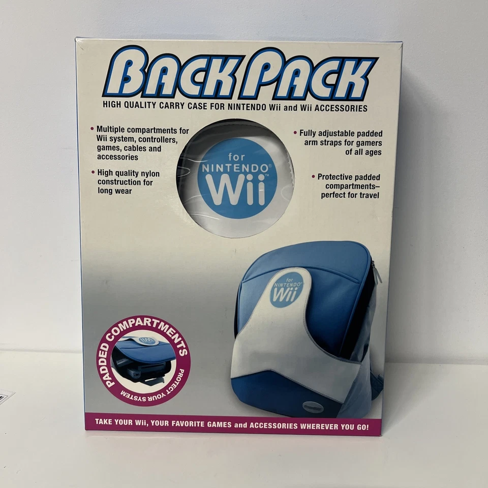 MOCHILA CONSOLA NINTENDO WII MOCHILA BOLSA LLEVAR VIAJE FUNDA ACOLCHADA Foto 1 de 3