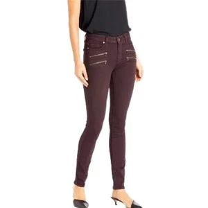 Paige Edgemont Ankle Mid-Rise Skinny Jeans in Faded Mulberry Size 25 NWT $248 - Picture 1 of 6