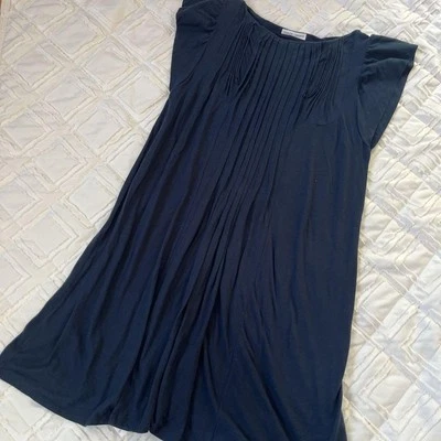 Vestido túnica de manga corta TSUMORI CHISATO Dark Navy 33.8 pulgadas Foto 1 de 4