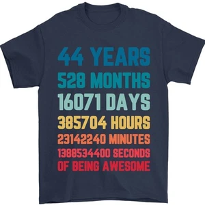 44th Cumpleaños 44 Años Camiseta Hombre 100% Algodón - Imagen 1 de 26