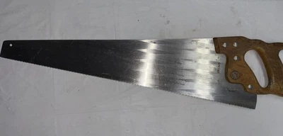 Atkins Perfect Stainless Steel 8 Point Hand Saw Wood Tool The Five Hundred 21" B - Image 1 of 4