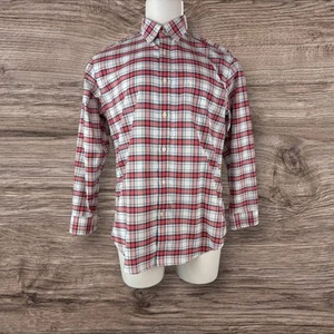Lands End Hemd Herren 16,5-33 Supima No Iron Oxford Tailored Fit rot kariert (52) - Bild 1 von 9