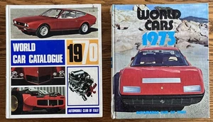 World Car Catalogue Lot 1970 & 1973 Models The Automobile Club of Italy Book - Foto 1 di 24