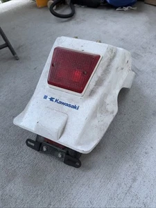 90-91 Kawasaki KLR650 KL650 Tengai WHITE Rear Wheel Fender Plastic [CJ] - Picture 1 of 4