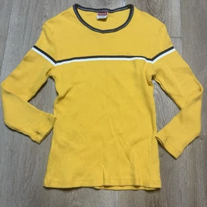 Vintage 90s Y2K Union Bay Top Extra Large Juniors Peach Stripe Skater Stretch T - Picture 1 of 7