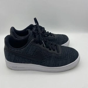 Nike Air Force 1 Flyknit 2.0 Blue Black White CI0051-001 Men Size 8 M Low Nice - Picture 1 of 10