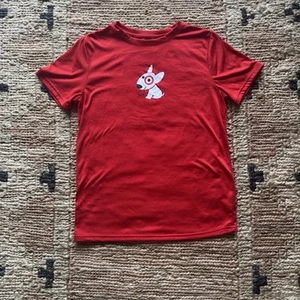 Target Wondershop Bullseye Tshirt Size Kids XL 14 Graphic Babytee Activewear Red - Picture 1 of 10