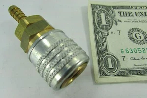 Dynaquip Quick Connect Couplers 1/4" Industrial Interchange x 1/4 Hose Barb D342 - Picture 1 of 11