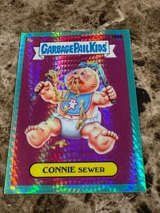 CONNIE SEWER Garbage Pail Kids Chrome Aqua Prism Refractor /199 - Picture 1 of 2