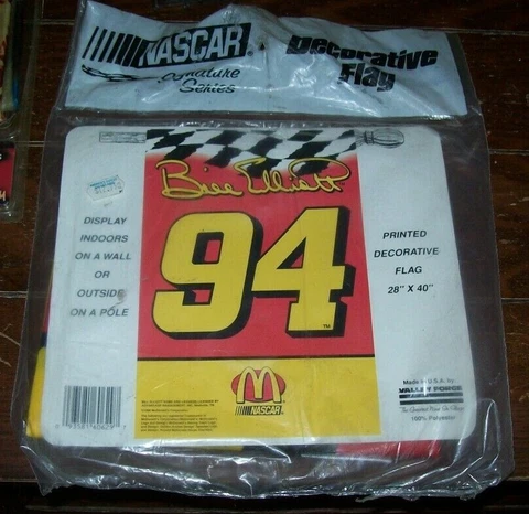 BILL ELLIOTT #94 MCDONALDS 28X40 DECORATIVE FLAG BRAND NEW!!! Cover