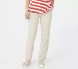 Denim & Co. Pantalones de bolsillo lateral regulares elásticos cintura originales A53351 o A375346 - Imagen 1 de 18