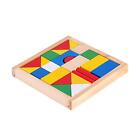 Wooden Building Toy Colorful Sensory Geometry Wooden Blocks Construction Toys