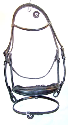 Trense Leder schwarz rundgenäht NEU VB schwedisches Reithalfter - Bild 1 von 4