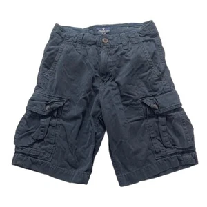 American Eagle Cargo Shorts Mens 28 Blue Hiking Outdoor Cotton Solid 10" Inseam - Picture 1 of 12