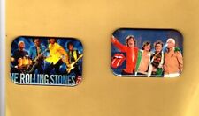 THE ROLLING STONES     2  MAGNETS OR BUTTONS, PINBACK 2"X3" W/ ROUNDED CORNER